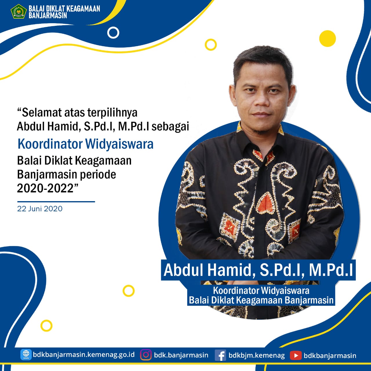 LPJ Koordinatoriat Widyaiswara periode 2018-2020 & Pemilihan Koordinatoriat baru Masa Bakti 2020-2022 BDK Banjarmasin